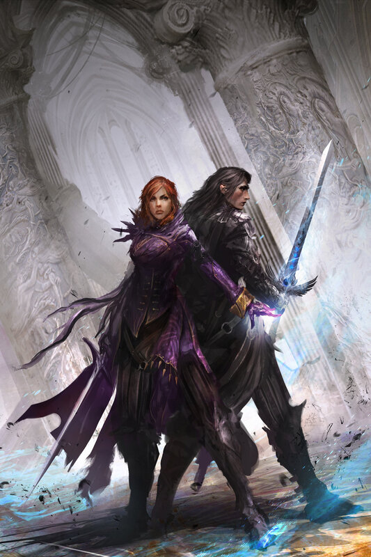 Two Warriors in a Hall — Purple