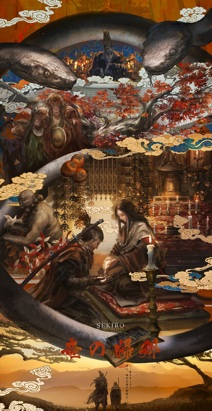 Two Warriors in a Temple