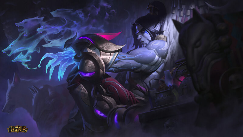 Two Warriors in Armor — Purple, Dramatic