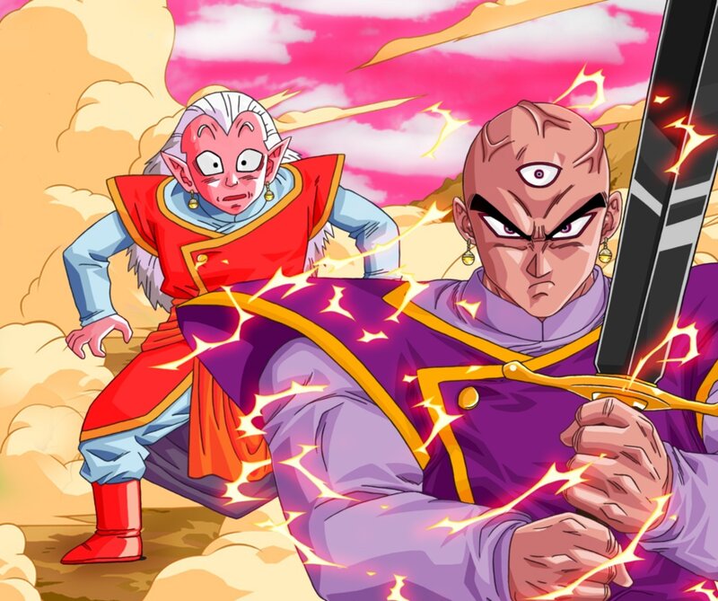 Two Warriors in Battle — Purple, Dramatic