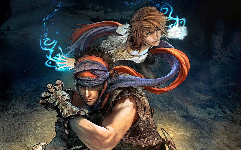 Two Warriors in Combat — Blue, Dramatic, Night, Digital Art, Magic