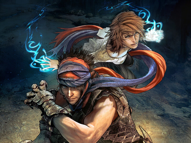 Two Warriors in Combat — Brown, Dramatic, Digital Art, Magic