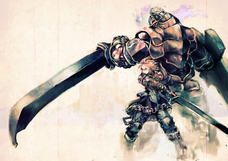 Two Warriors in Combat — Brown, Dramatic, Digital Art