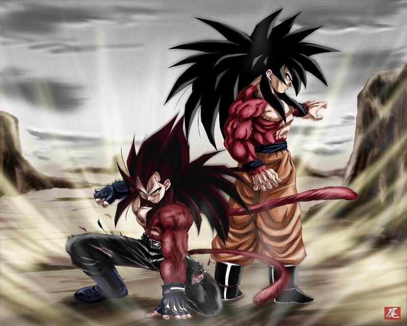 Two Warriors in Combat — Red