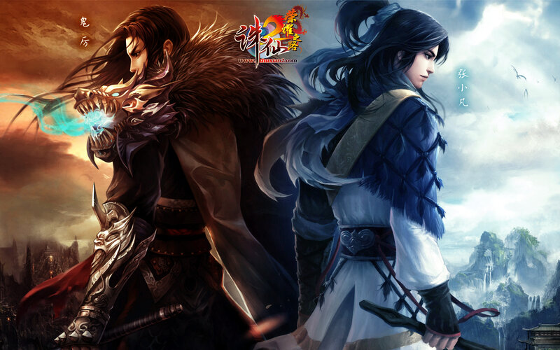 Two Warriors in Fantasy Armor