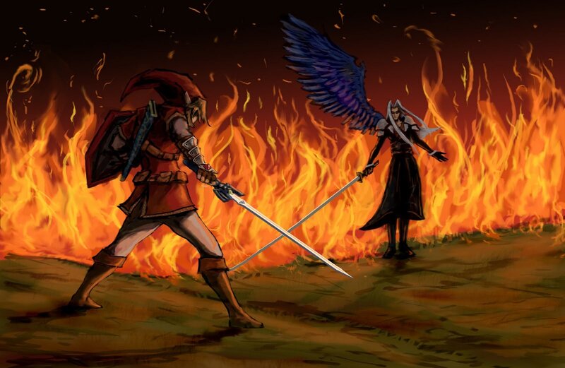 Two Warriors in Fire