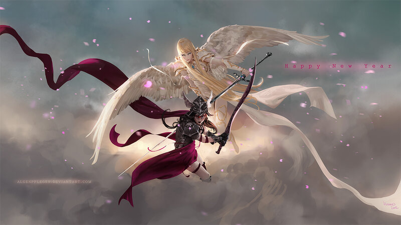 Two Warriors in Flight