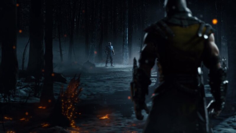 Two Warriors in Forest — Black, Dark, Dramatic