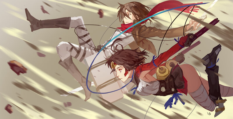Two Warriors in Motion — Brown