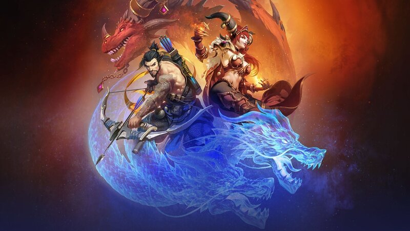 Two Warriors on Dragons