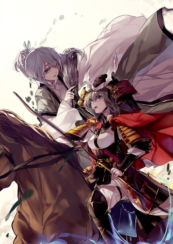Two warriors on horseback