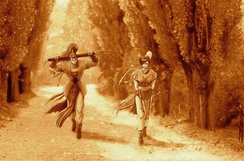 Two Warriors Running