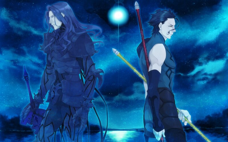 Two Warriors Standing — Blue
