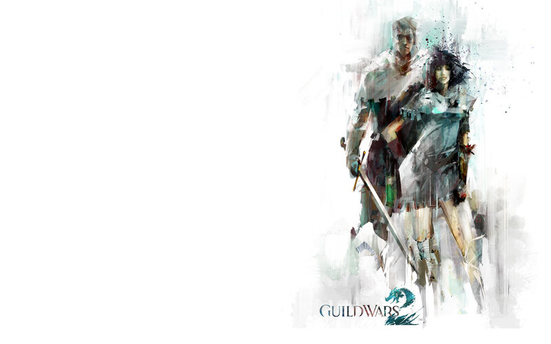 Two Warriors Standing — White