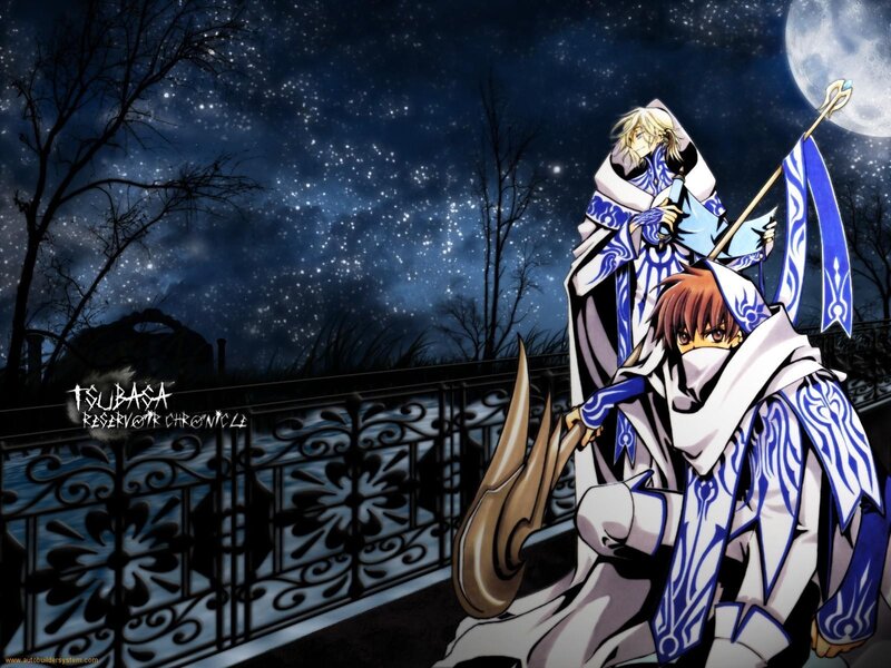Two warriors under the moon