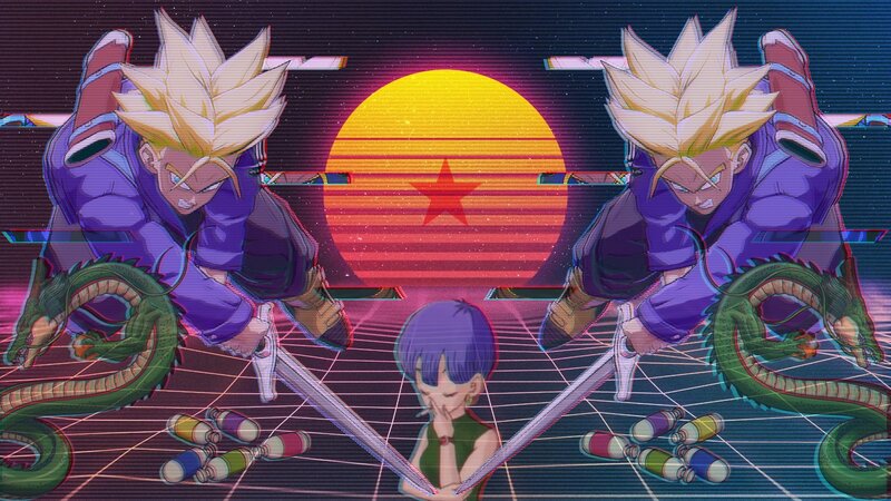 Two Warriors with Dragon — Purple