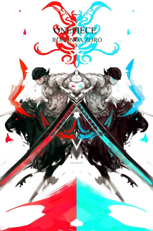 Two Warriors with Swords — Red, Dramatic