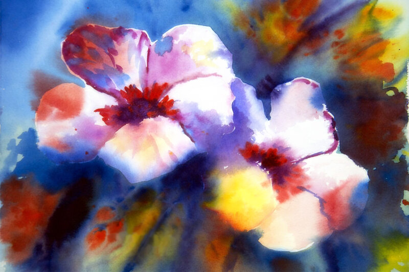 Two Watercolor Flowers