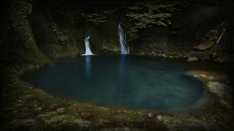 Two Waterfalls in Pool