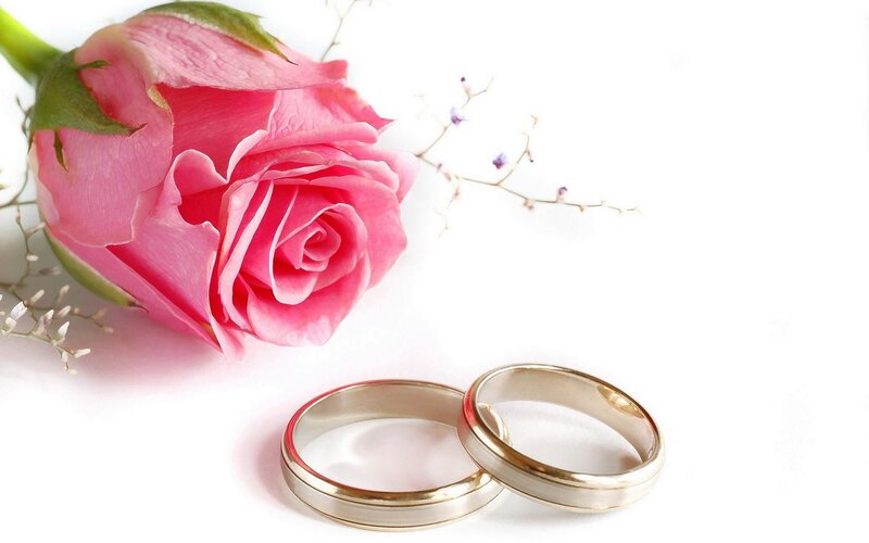 Two Wedding Rings — Pink, Romantic