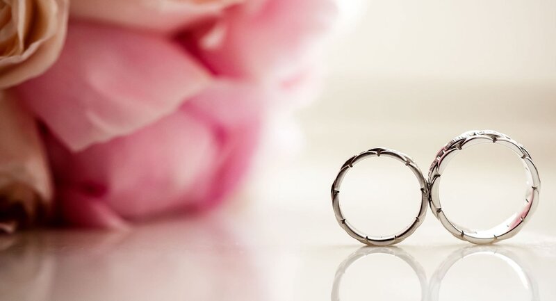 Two Wedding Rings — Pink, Serene