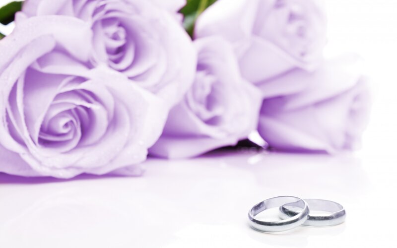 Two Wedding Rings — Purple, Serene