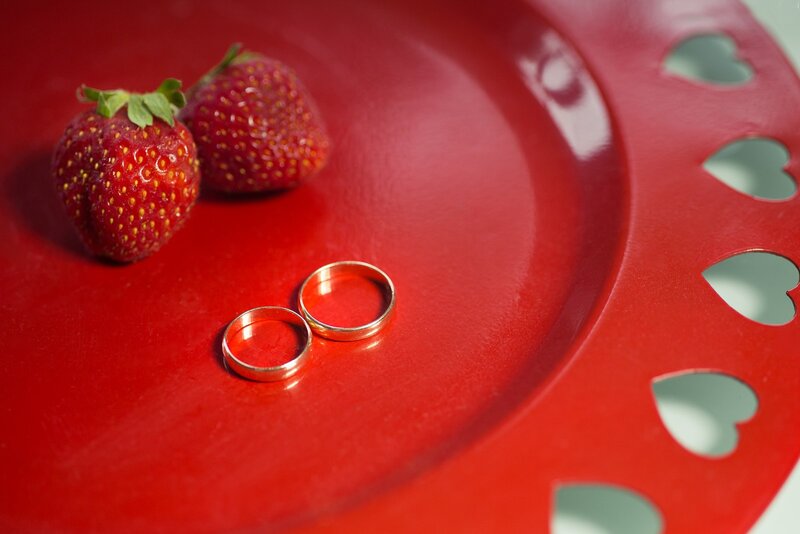 Two Wedding Rings — Red
