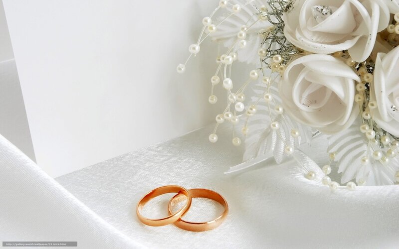Two Wedding Rings — White, Serene, Photograph