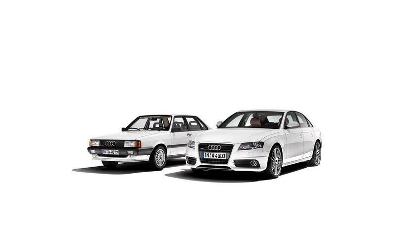 Two White Audi Cars