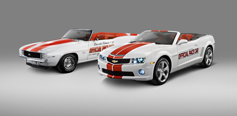 Two White Camaro Pace Cars