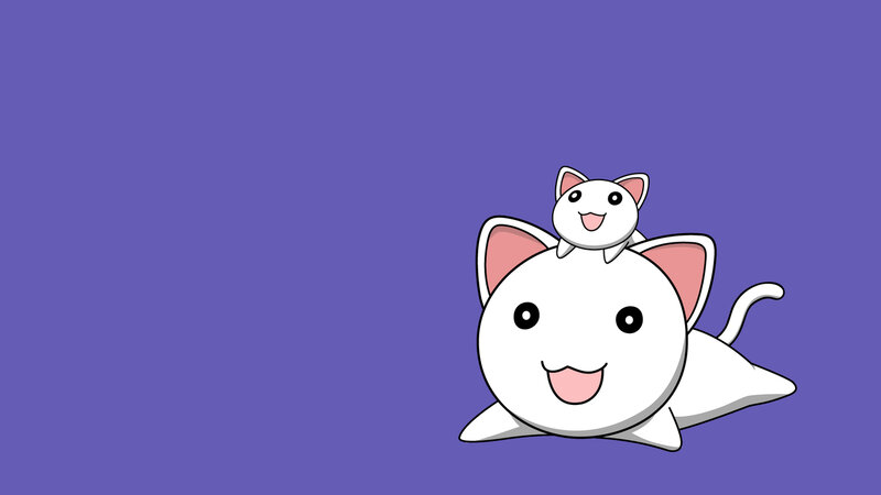 Two White Cats — Purple
