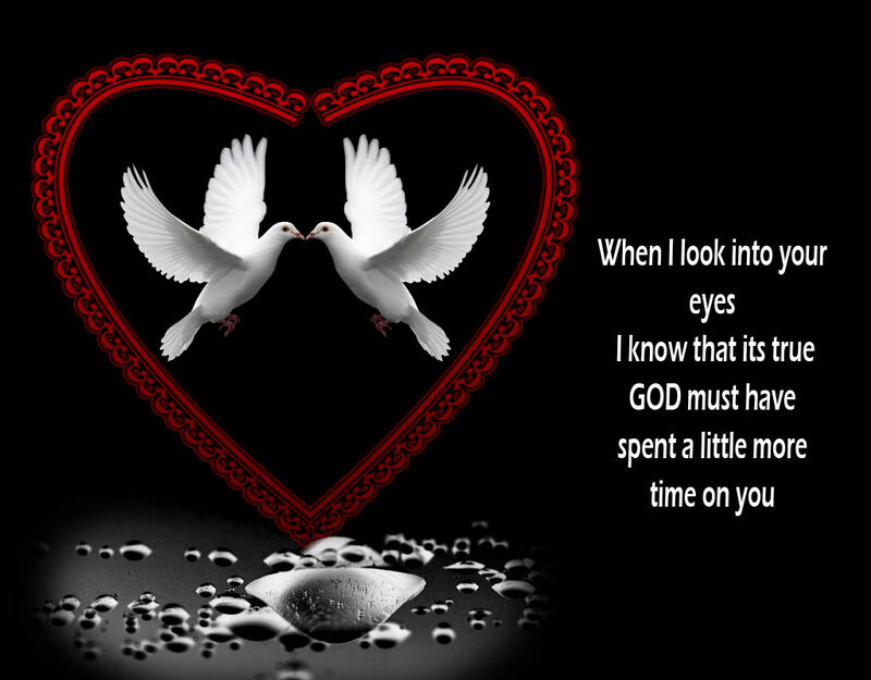 Two White Doves — Black