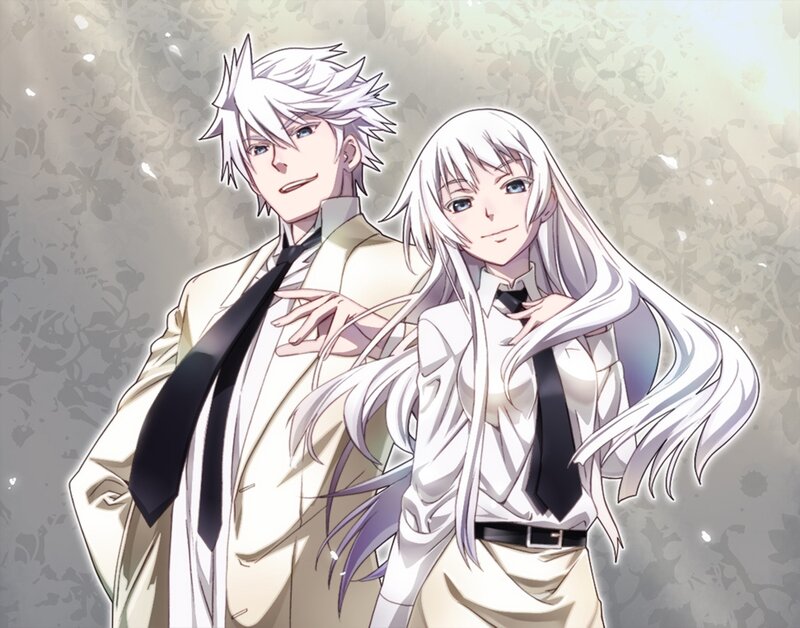 Two White-haired Characters — White