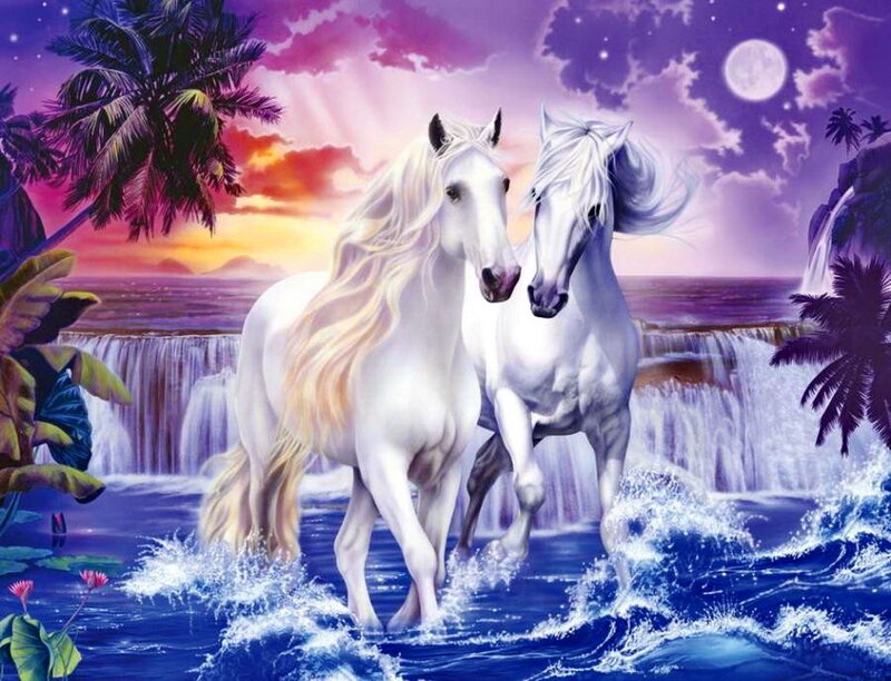 Two White Horses — Purple, Fantasy