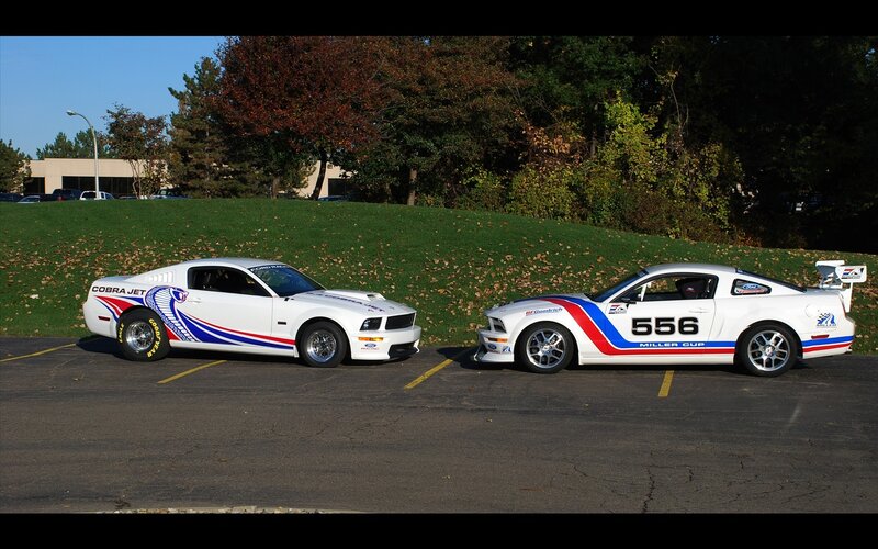 Two White Race Cars