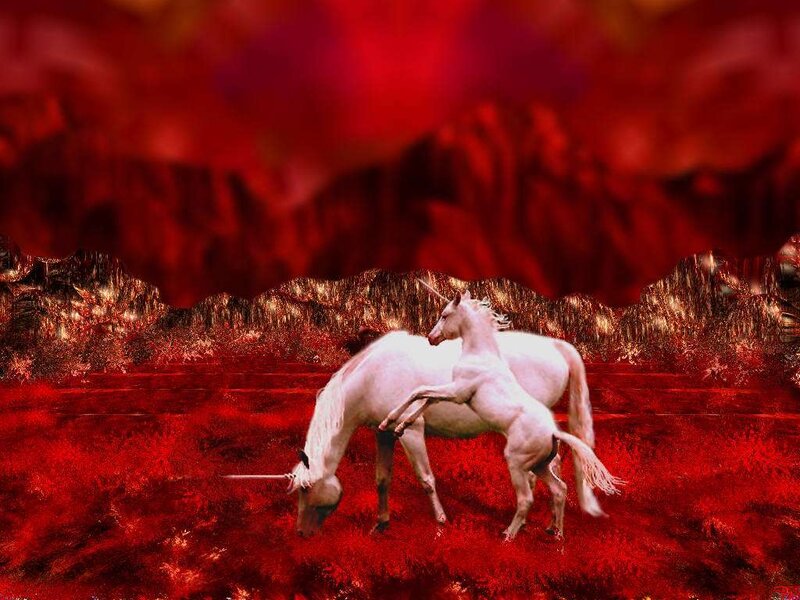 Two White Unicorns