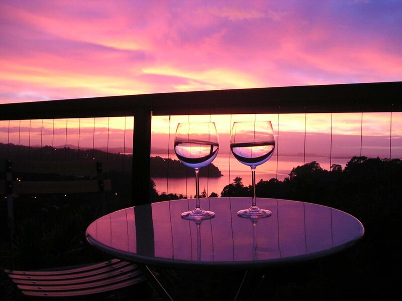 Two Wine Glasses on Table
