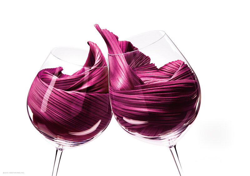 Two Wine Glasses — Purple, Minimalist