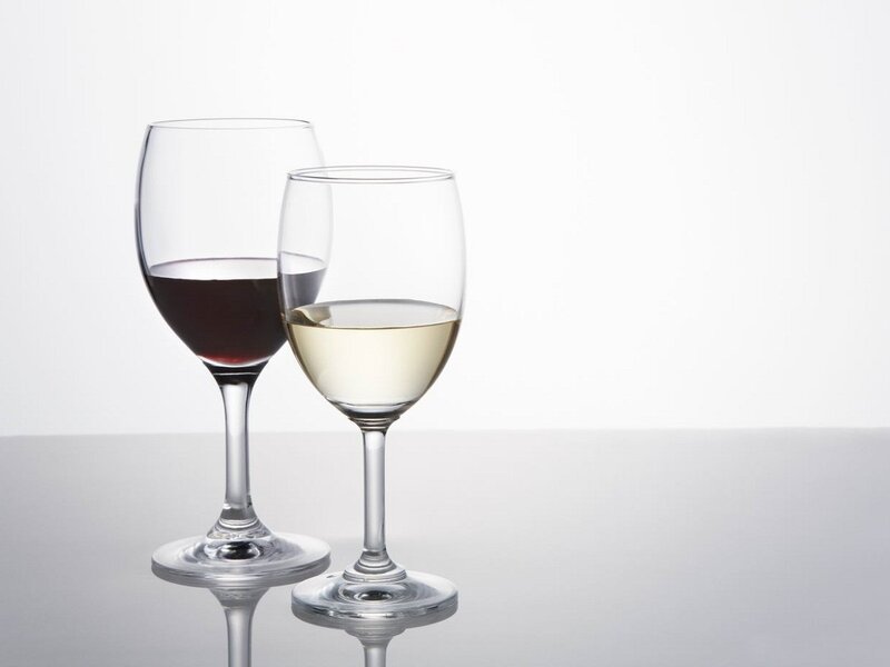 Two Wine Glasses — White