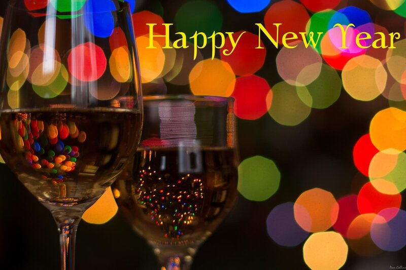 Two Wine Glasses — Yellow, Celebratory