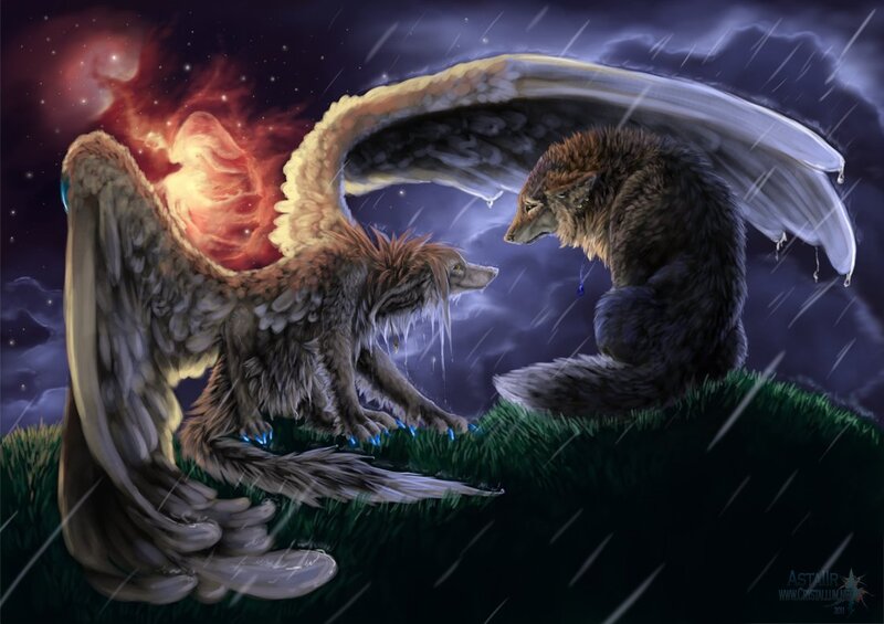 Two Winged Creatures