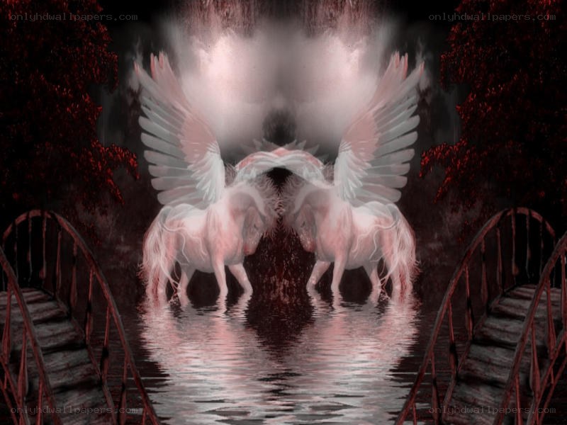two winged horses in a dream