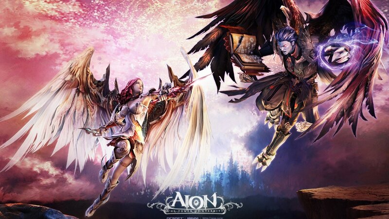 Two Winged Warriors Fighting — Purple, Dramatic
