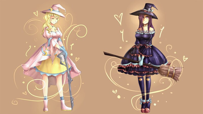 Two Witch Characters — Brown