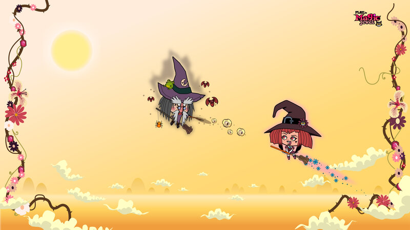 Two Witches Flying