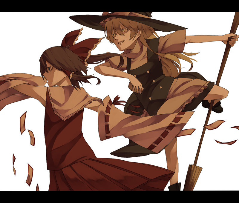 Two witches in action