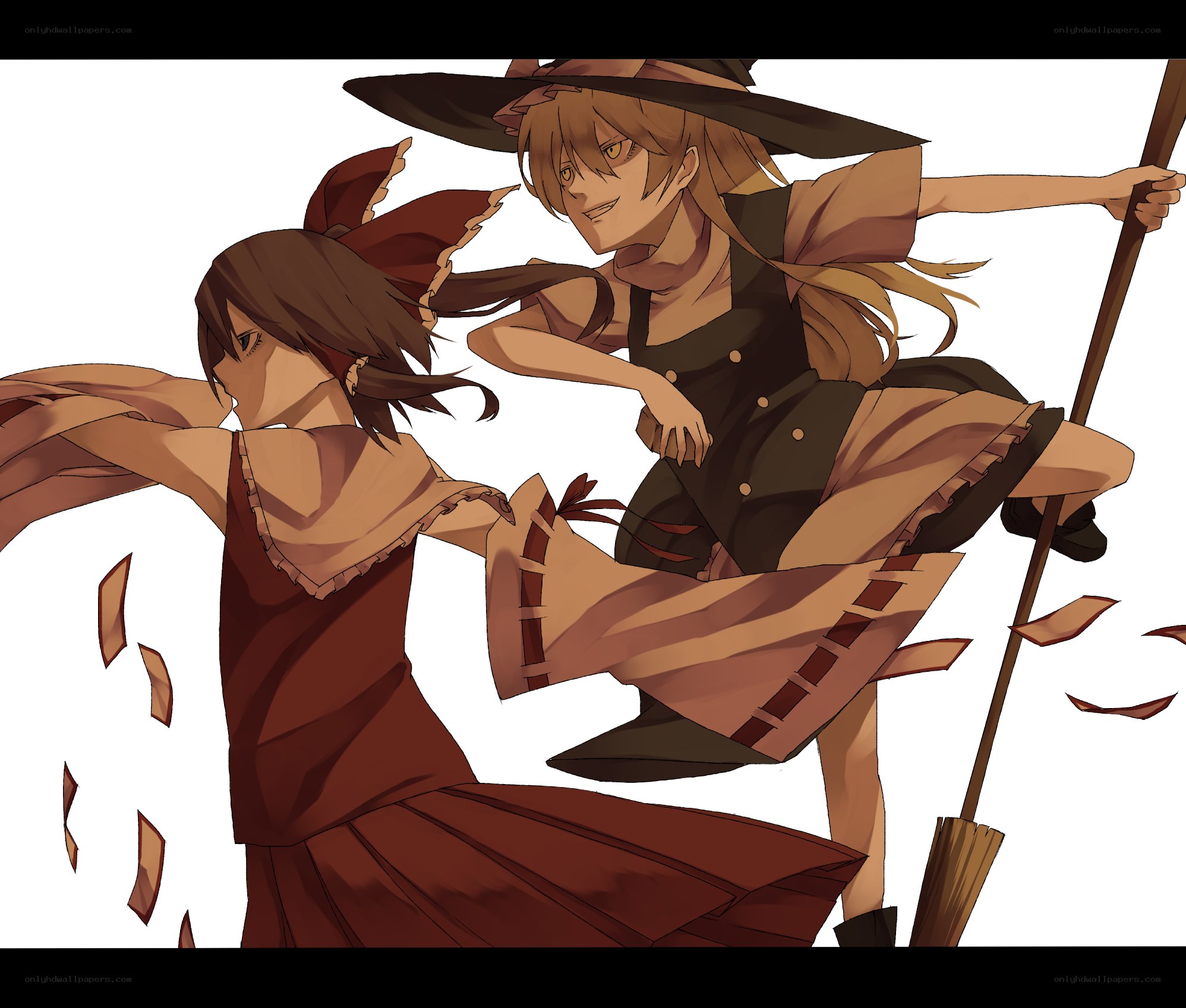 Two witches in action