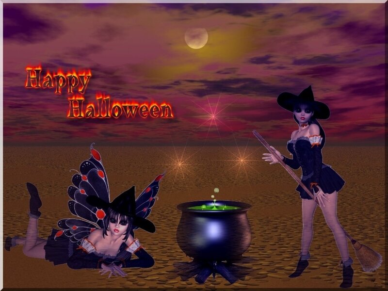 Two Witches in Desert