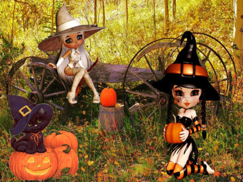 Two Witches in Forest