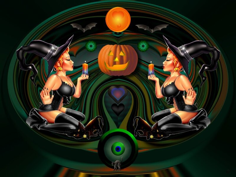 Two Witches in Mirror